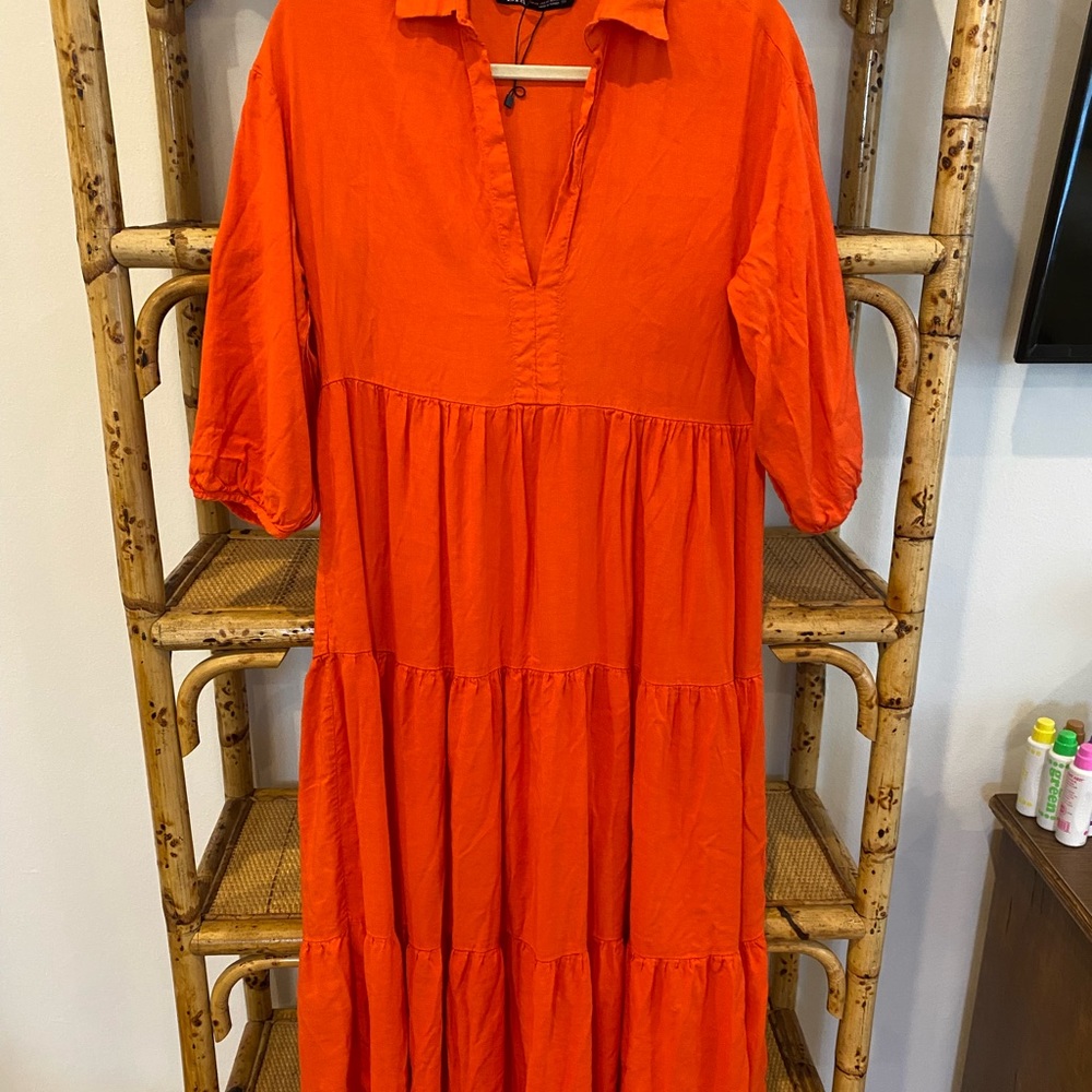 ZARA Tiered Maxi Dress